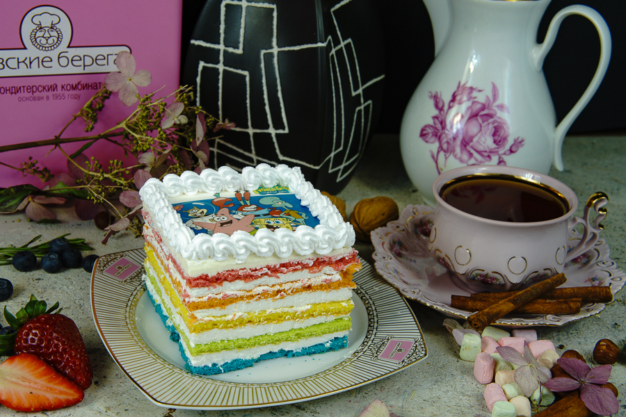 Торт «Выше радуги» Губка Боб 0,24 кг